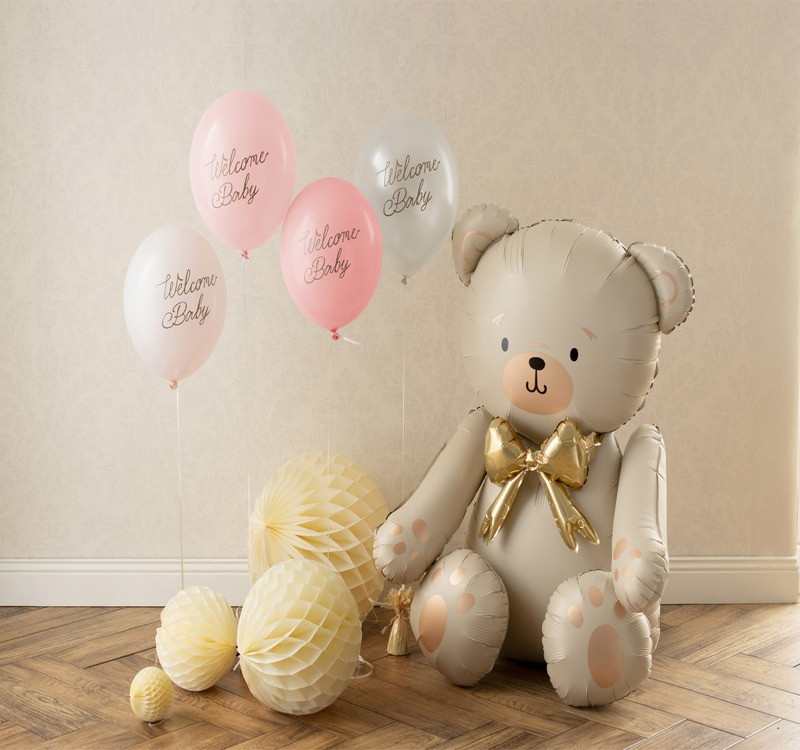 Balon foliowy Miś 75x84cm kremowy FB285-079 PartyDeco